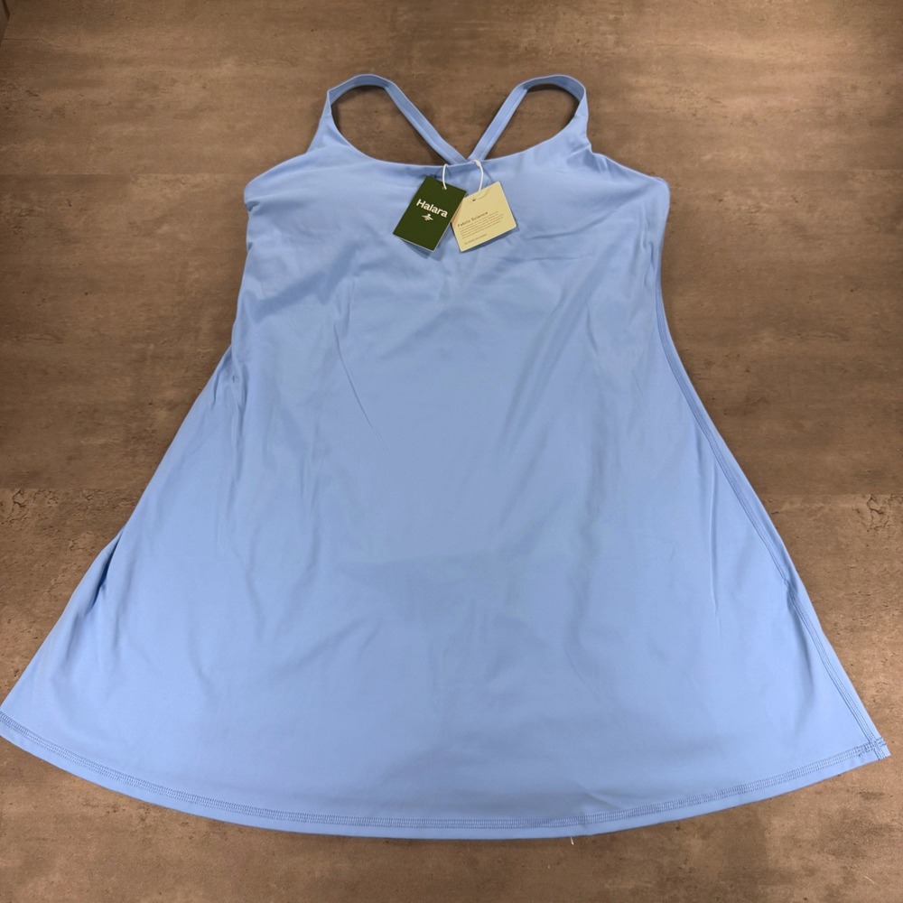 Halara SoftlyZero Plush Backless Active Dress XL Easy Peezy Built-In Short